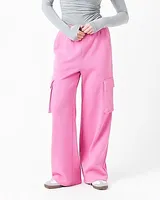 Grey Lab High Waisted Cargo Wide Leg Palazzo Pants Pink Women's