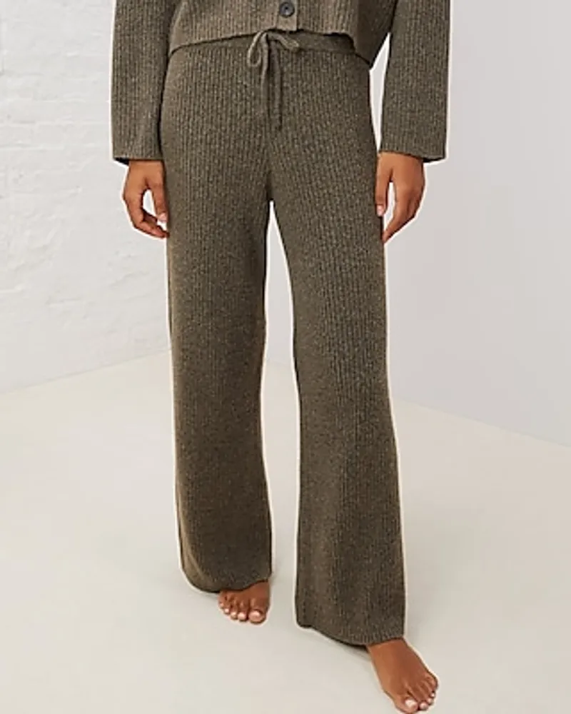 AnyBody Brushed Sweater Rib Wide Leg Pants Women's | eBay