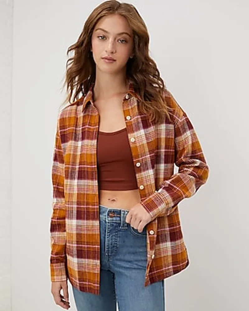 Upwest Ecohemp Flannel Button Down Shirt Women's