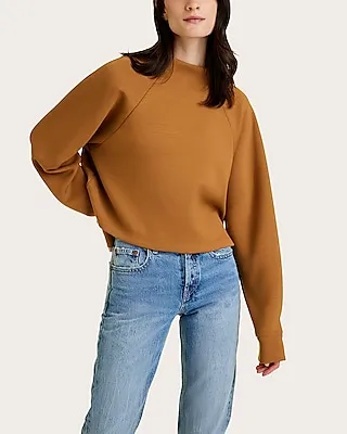 Alala Phoebe Mock Knit Sweatshirt Brown Women