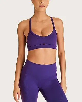 Alala Barre Cami Scoop Neck Bra Purple Women's M