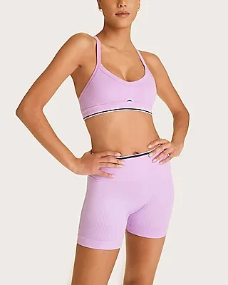 Alala Barre Cami Scoop Neck Bra Purple Women's M