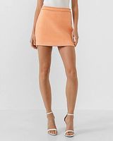 Endless Rose Chain-Trimmed High Waisted Mini Skirt Orange Women's L