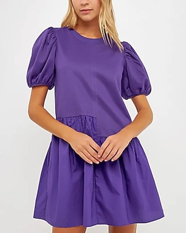 open lace back dress Making Moves Deep Purple Eyelet Midi Dress – Shop the Mint main image 0