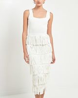 Cocktail & Party Endless Rose Knit Fringe Midi Dress