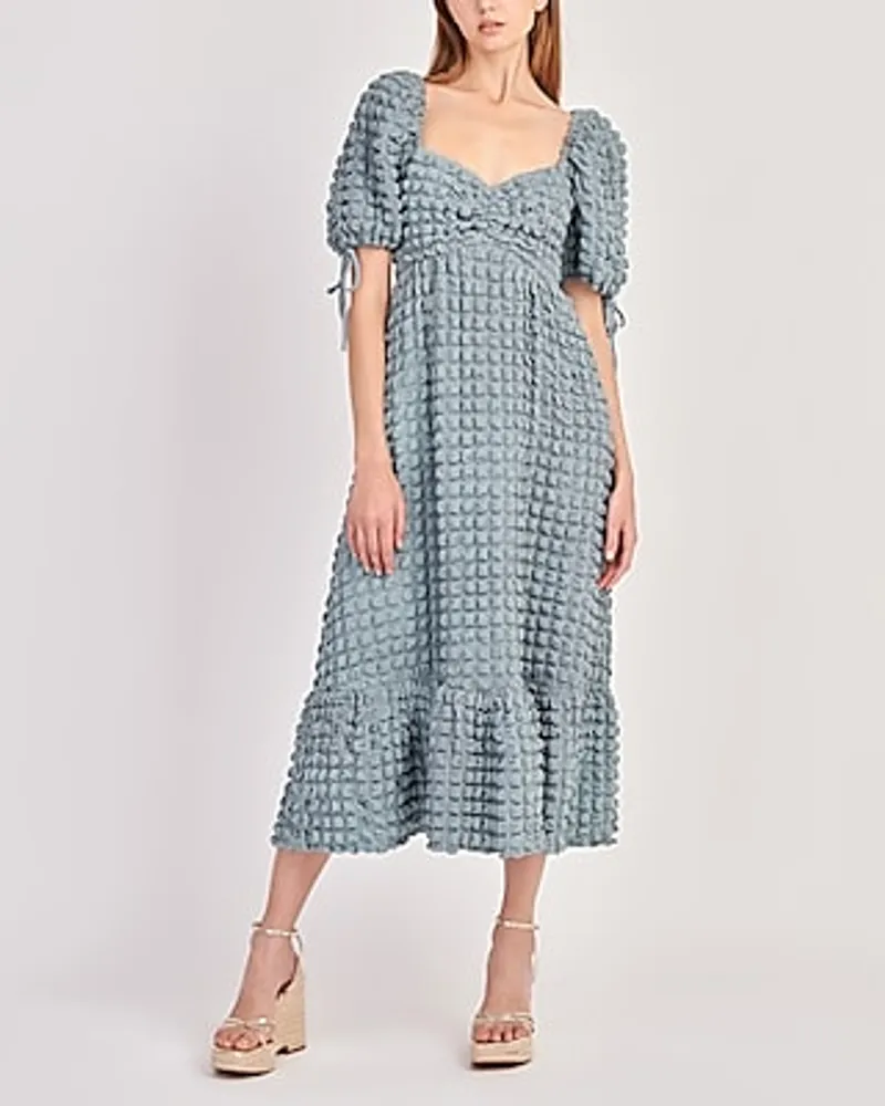 Cocktail & Party Endless Rose Textured Maxi Dress Blue Women's XS