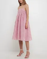 Cocktail & Party Endless Rose Textured Spaghetti Strap Midi Dress Pink Women's XS