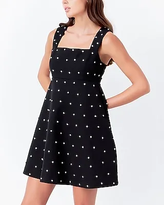 Cocktail & Party Endless Rose Sleeveless Embellished Rhinestone Relaxed Mini Dress Black Women's L