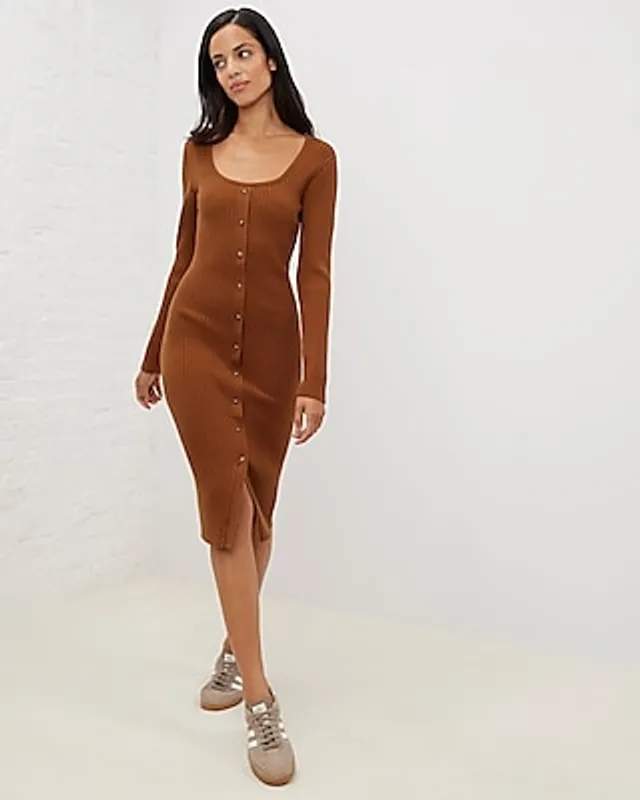flared dress long Hayley Flared Long Sleeved Organza Ankle Length Dress main image 0