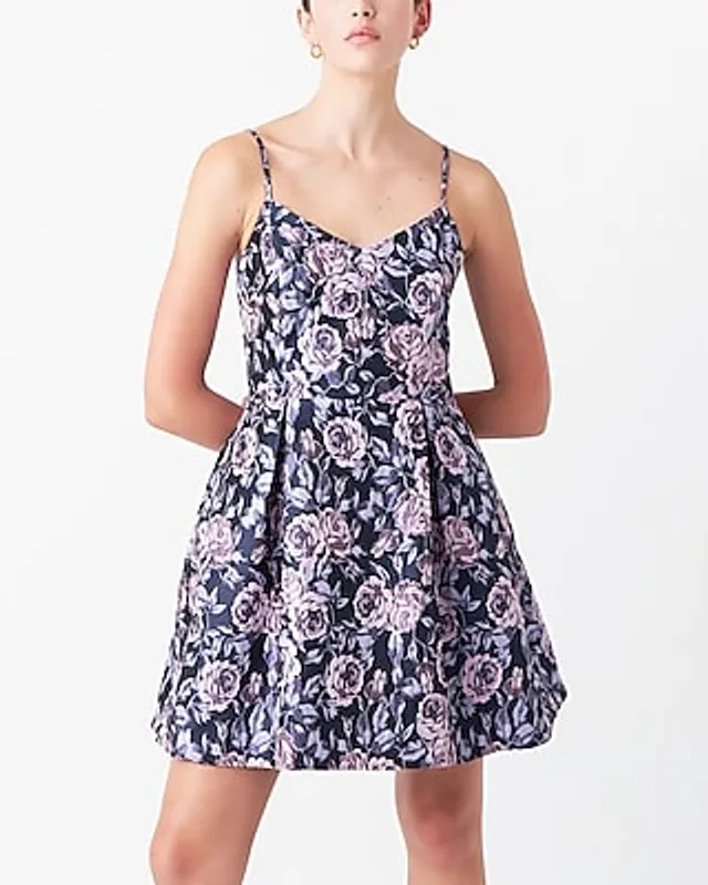Express Cocktail & Party Endless Rose Floral Jacquard Sleeveless Mini Dress  Purple Women's S | Connecticut Post Mall