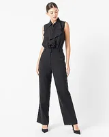 Cocktail & Party,Work Endless Rose Sleeveless Ruffle Jumpsuit Black Women's S