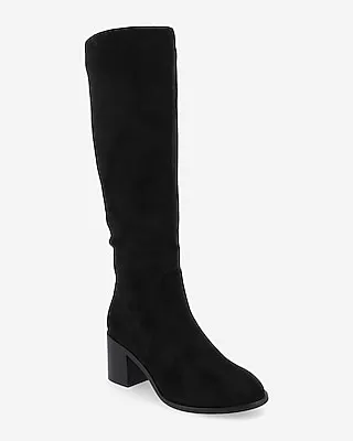 Journee Collection Romilly Multi-Calf Size Heeled Tall Boots Black Women's 11