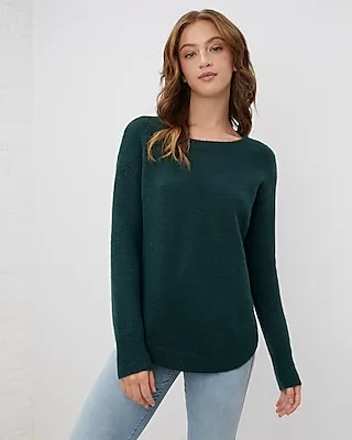 Upwest Curved Hem Crewneck Sweater Women