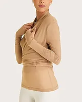 Alala Washable Cashmere Wrap Cardigan Brown Women's M