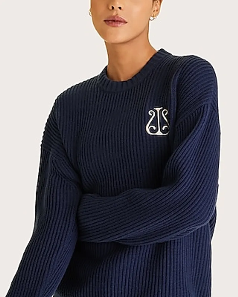 Alala Crest Oversized Sweater Blue Women's M