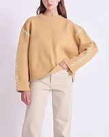 English Factory Whip Stitch Oversized Sweater Neutral Women