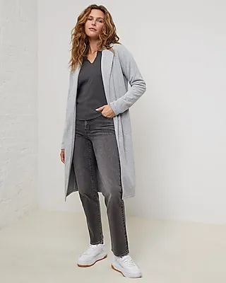 Upwest Ecohemp Fleece Trench Coat Gray Women's XL