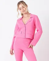 Endless Rose Cropped Sweater Cropped Business Blazer Pink Women's L