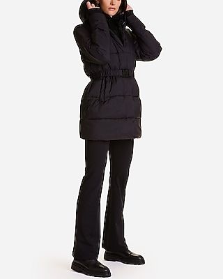 Alala Verbier Belted Puffer Coat Black Women's S