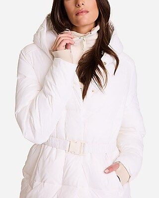 Alala Verbier Belted Puffer Coat White Women's XS