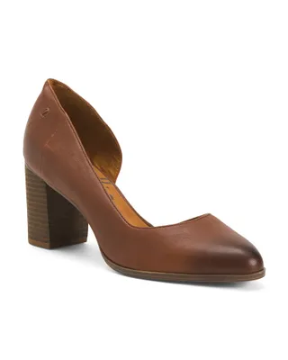 Leather Gracie Dorsay Pumps for Women