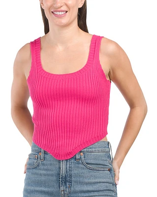 Sleeveless Square Neck V Hem Tank Top for Women