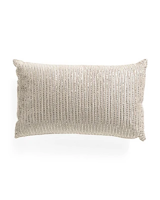 12x20 Stripe Beaded Pillow