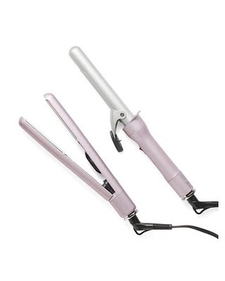 Pop N Lock Straightener And Curling Iron Set