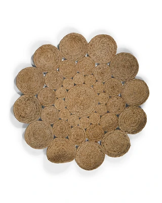 4ft Scalloped Jute Rug