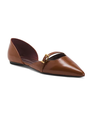 Leather Holly Pointy Toe Flats for Women
