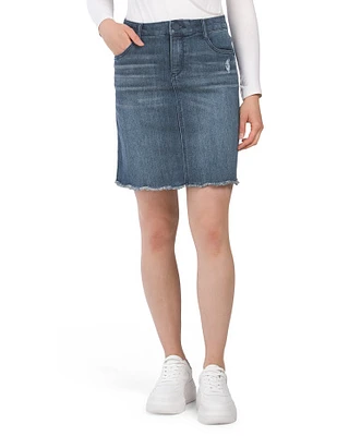 Ab Solution Skirt With Scallop Frayed Hem For Women