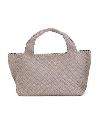 Leather Woven Tote