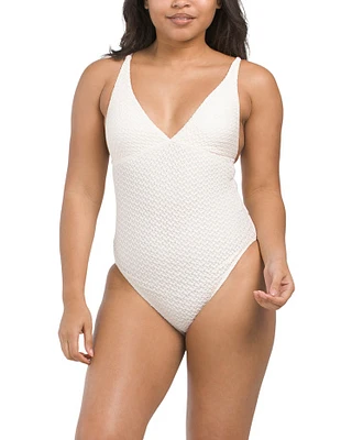 Plunge One-Piece Swimsuit For Women