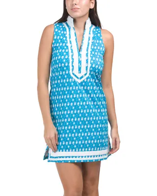 Palm Valley Sleeveless Tunic Dress For Women