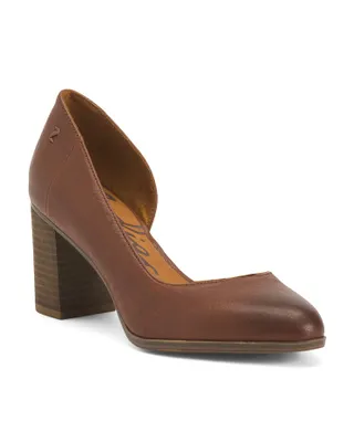 Leather Gracie Dorsay Pumps For Women