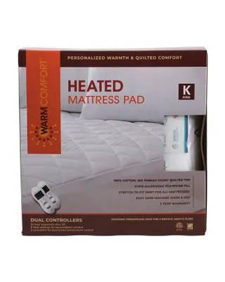 260Tc Cotton Heated Mattress Pad