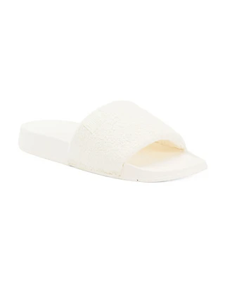 Iqushion Towelling Slides For Women