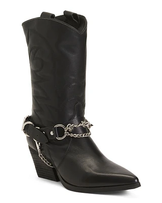 Leather Mesa Western Boots For Women