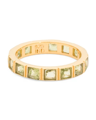 Sterling Silver Peridot Eternity Band Ring