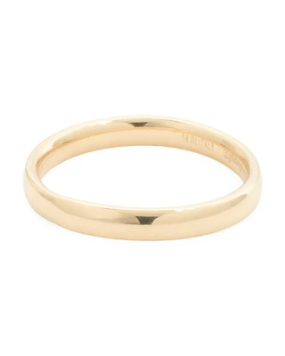 14Kt Gold Shiny Gold Band Ring For Women