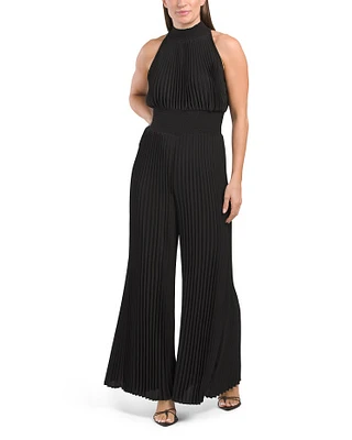 Pleated Halter Jumpsuit For Women