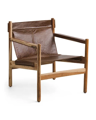 Genoa Full Grain Leather Sling Chair
