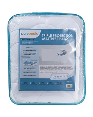 Cotton Triple Protection Mattress Pad