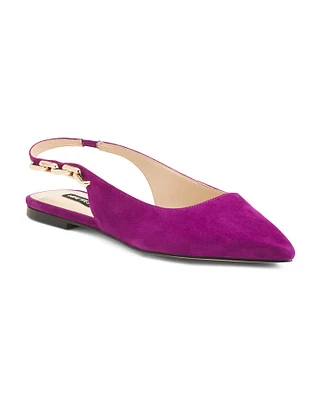Suede Babby Slingback Ballet Flats For Women