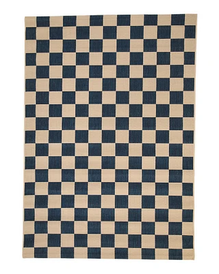 5X7 Indoor Outdoor Checkered Rug