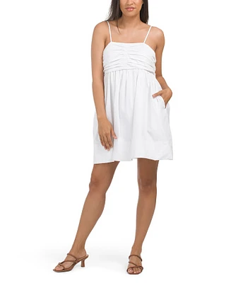 Sleeveless Halter Poplin Mini Dress For Women