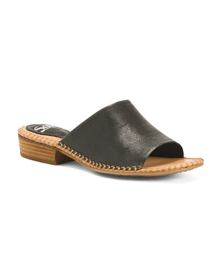 Nalanie Italian Leather Comfort Slide Sandals For Women