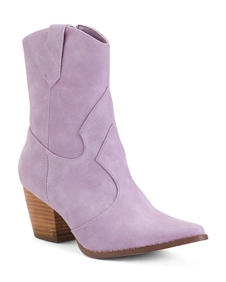 Bambi Suede Western Boots For Women