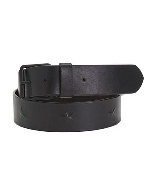 Leather Covered Star Studded Belt For Women