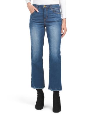 High Rise Cropped Itty Bitty Boot Flare Jeans